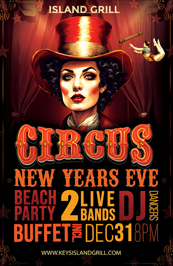 Circus New Years Eve Beach Party 12-31-2024